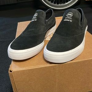 ADIDAS MATCH COURT SUEDE SLIP ON SHOES